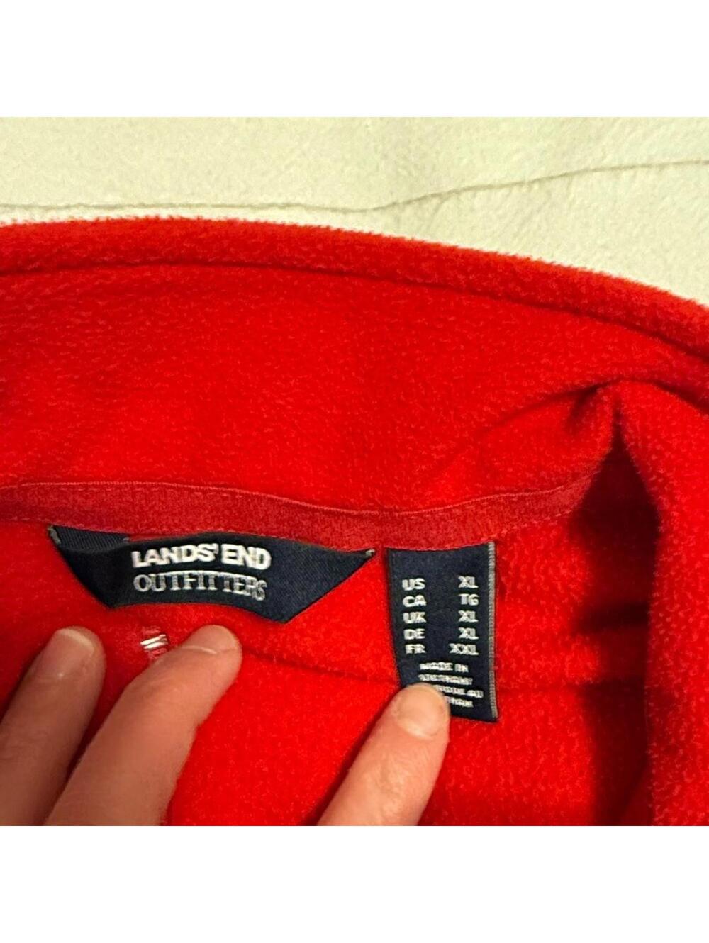 Lands' End Vibrant Red Women's Vest - Picture 3 of 5